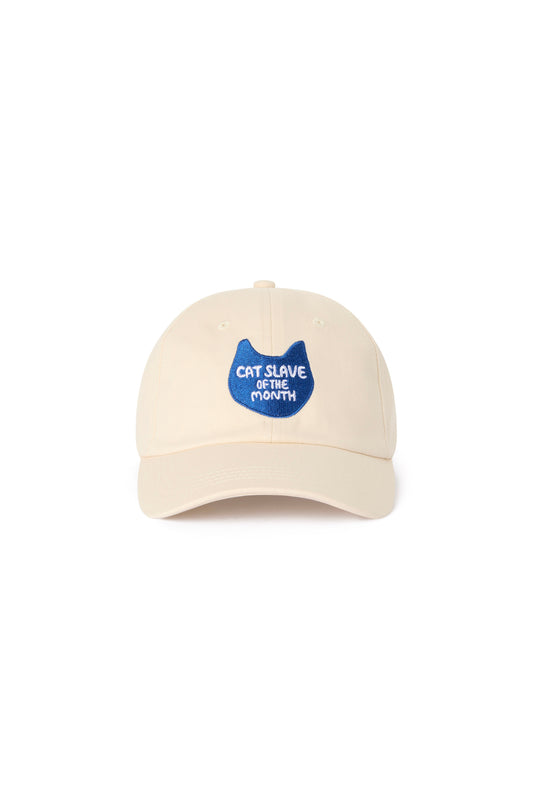 Cat Slave Of The Month Baseball Cap in Off-white